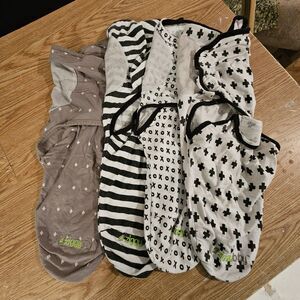 Ziggybaby Swaddles Set Of 4  0-3 Months